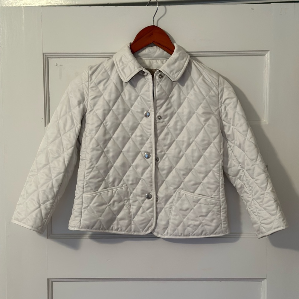 Burberry London Quilted Jacket Size 8y White